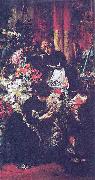 Juan Luna Street Flower Vendor oil